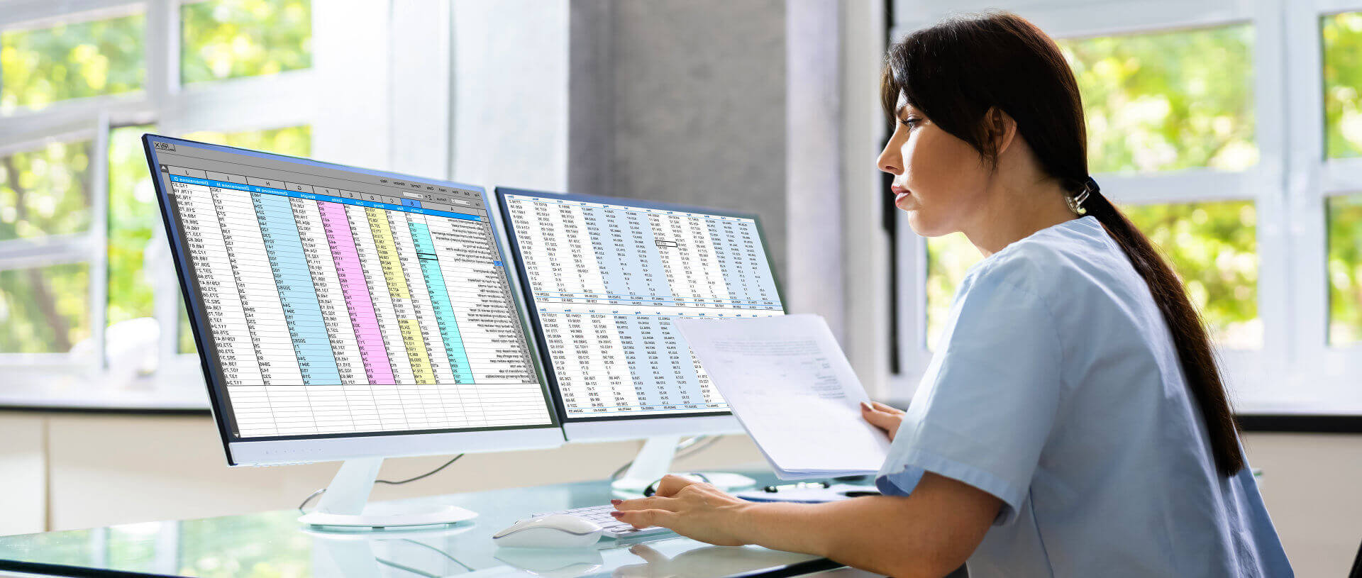 woman working in her office